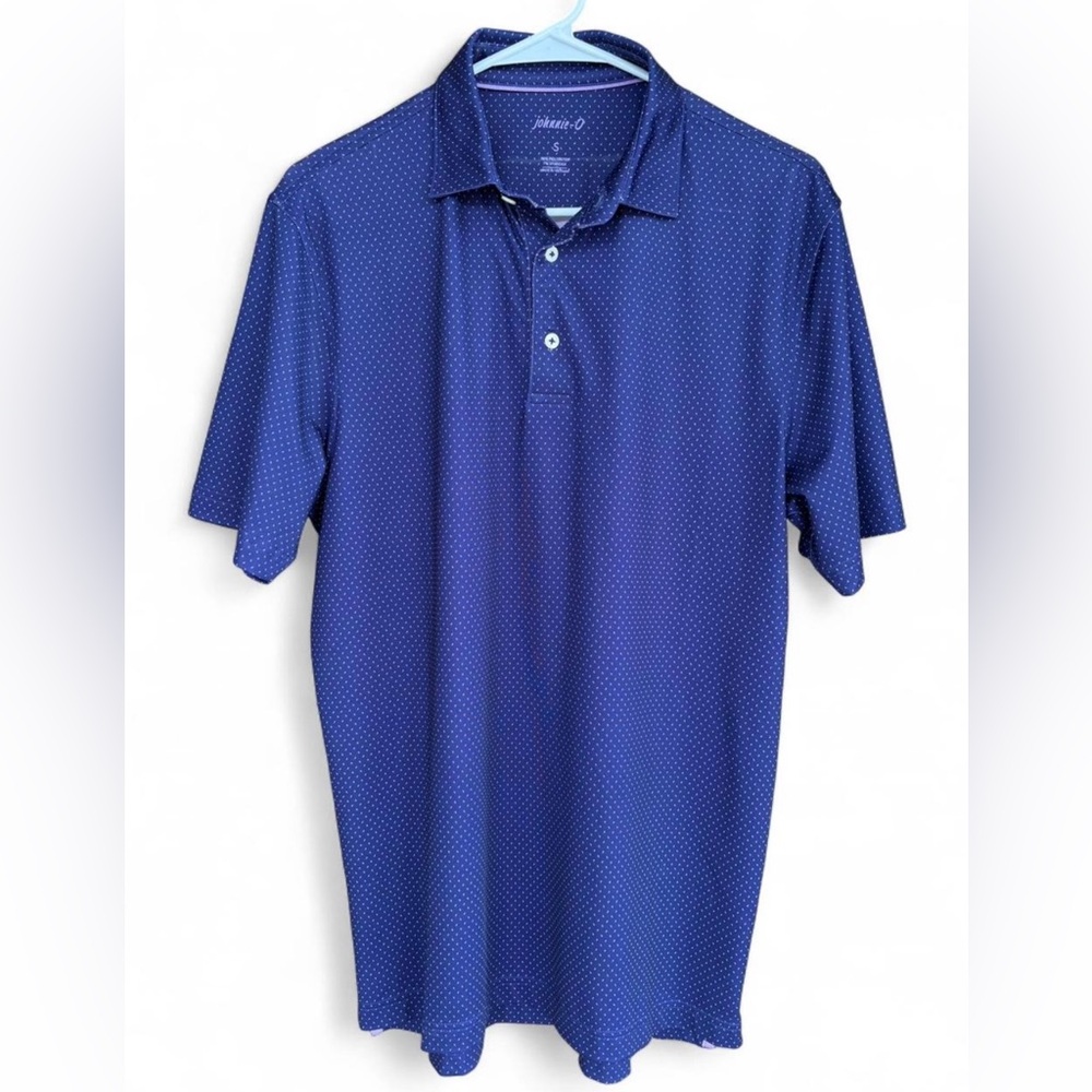 Men's Johnnie-O Polo Size‎ Small Golf Short Sleeve Purple Blue Soft